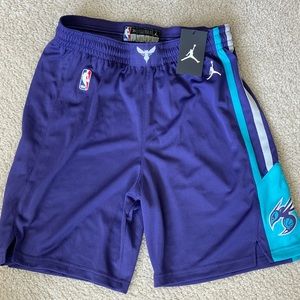 Jordan Charlotte Hornets Authentic Basketball Game Shorts Size L